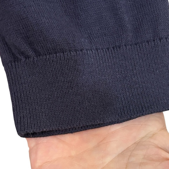 TALBOTS - LG  PETITE - 100% COTTON SUMMER SWEATER - EXC. COND. - NAVY HOT PINKB6 - Picture 9 of 10